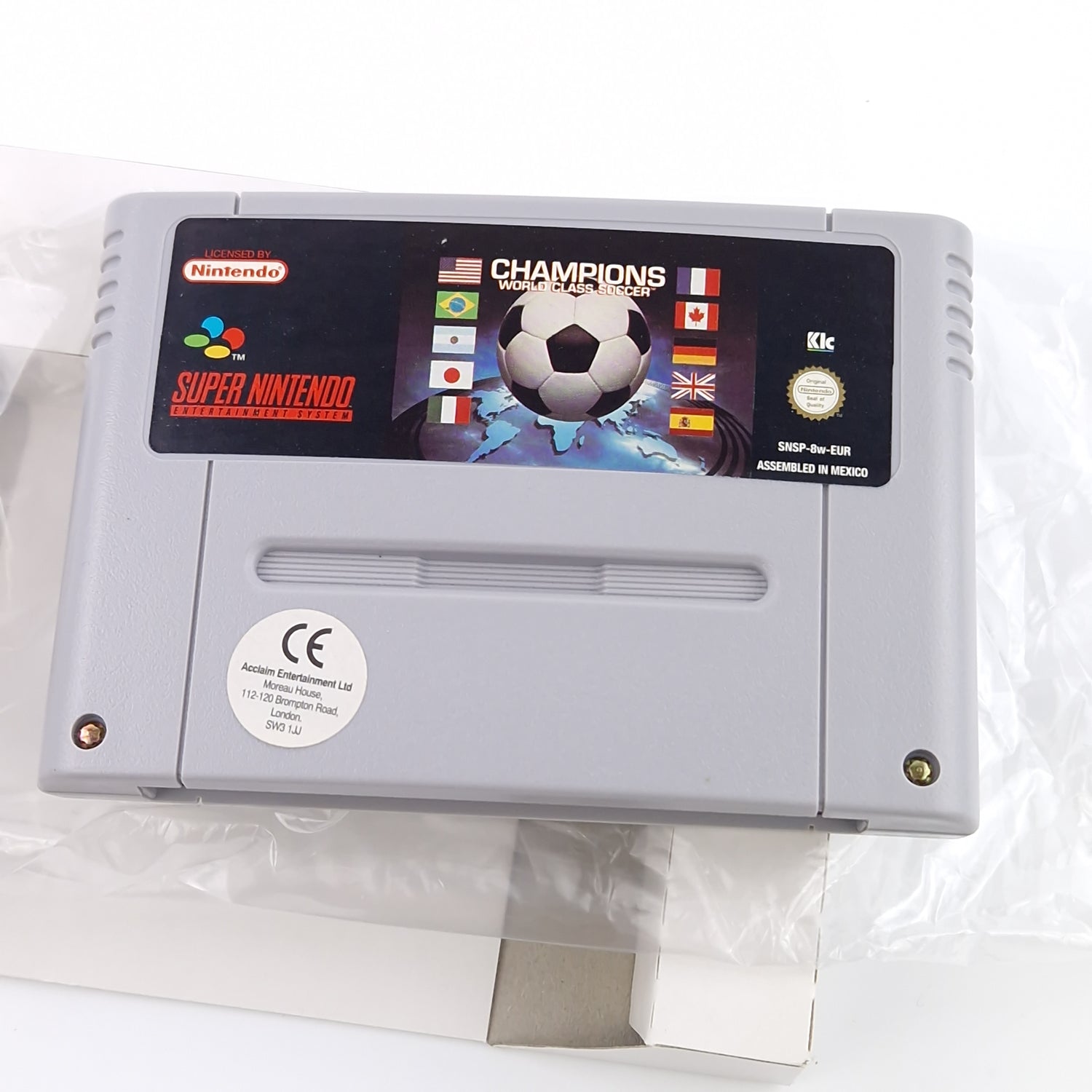 Super Nintendo Spiel : Champions World Class Soccer - SNES Mexico Modul OVP PAL