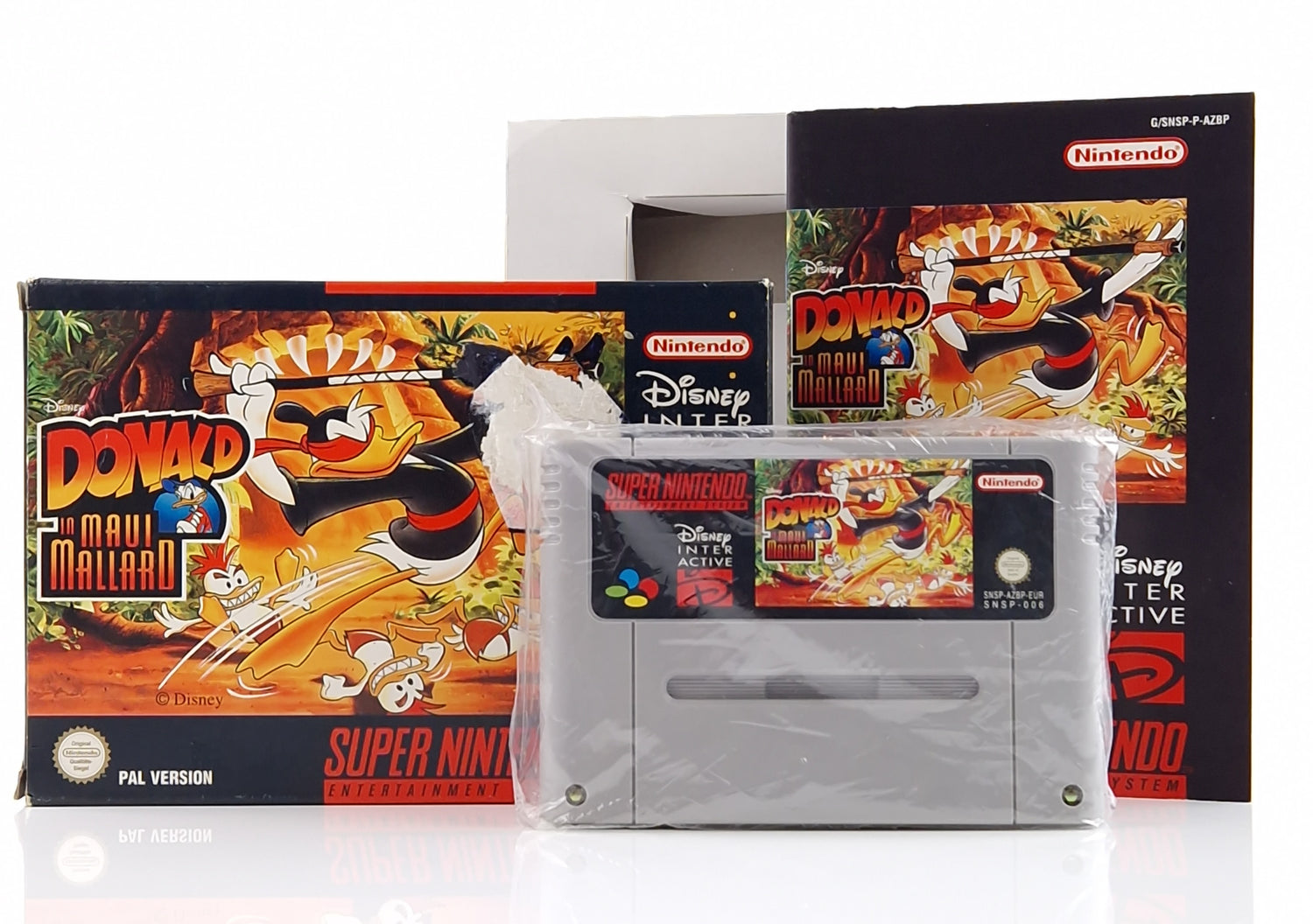 Super Nintendo Spiel : Donald in Maui Mallard - SNES Modul Anleitung OVP cib PAL