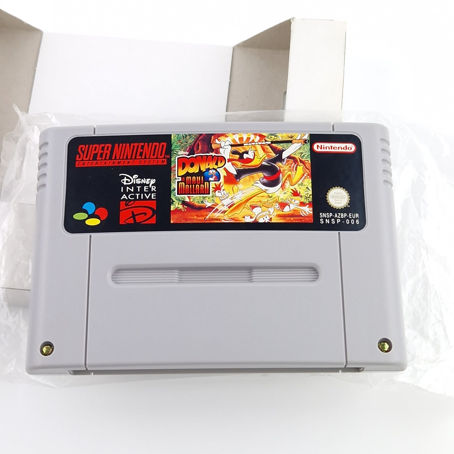 Super Nintendo Spiel : Donald in Maui Mallard - SNES Modul Anleitung OVP cib PAL