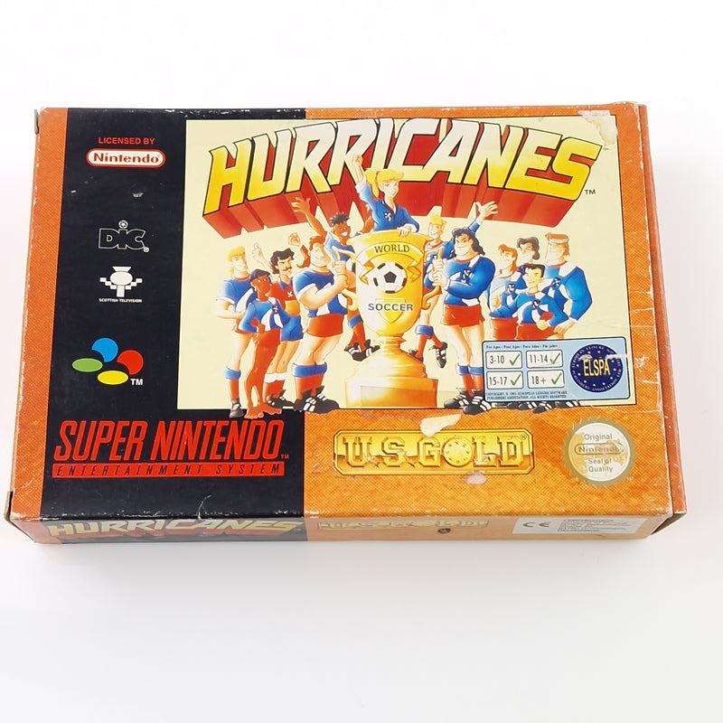 Super Nintendo Spiel : Hurricanes Fußball - SNES Modul Anleitung OVP PAL EUR