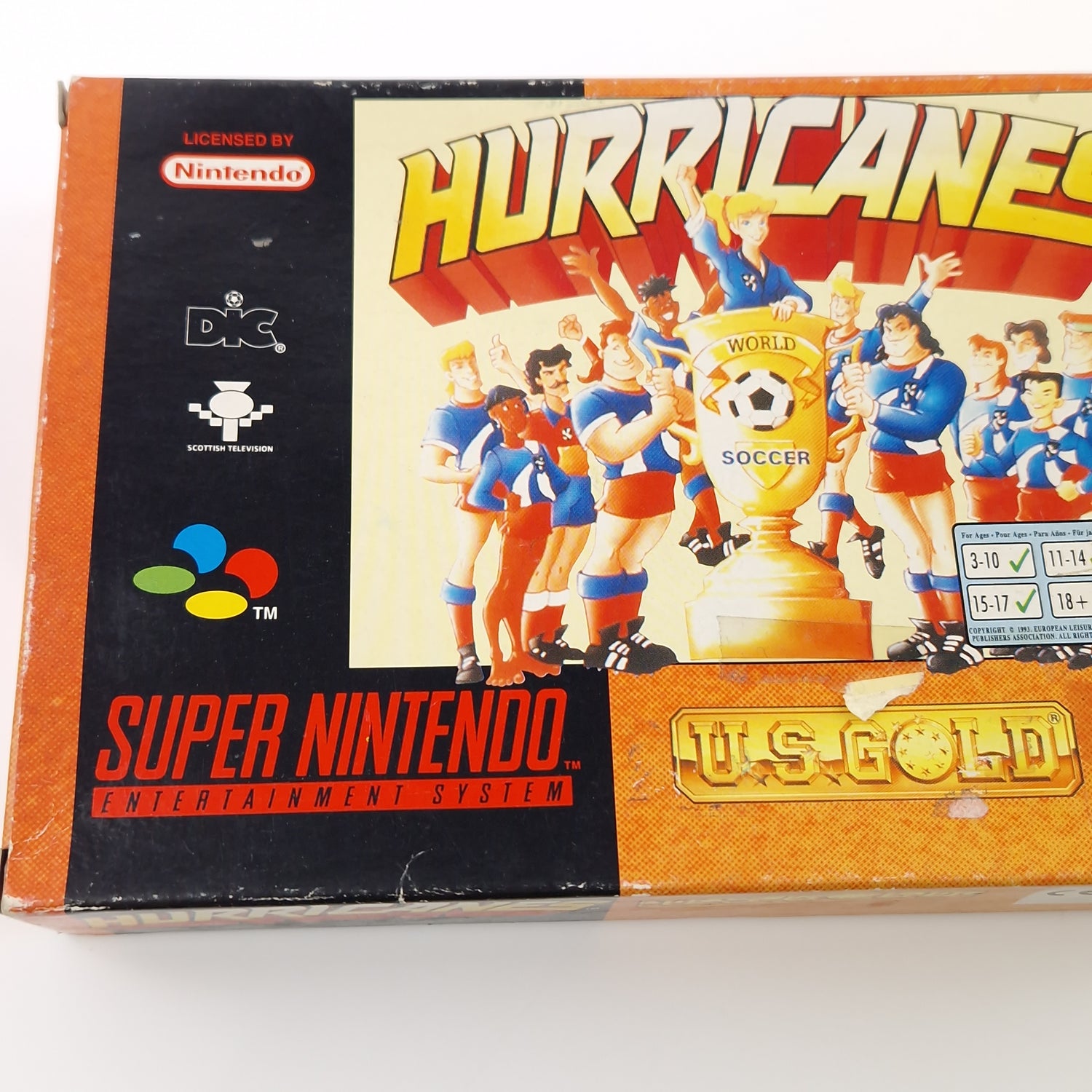 Super Nintendo Spiel : Hurricanes Fußball - SNES Modul Anleitung OVP PAL EUR