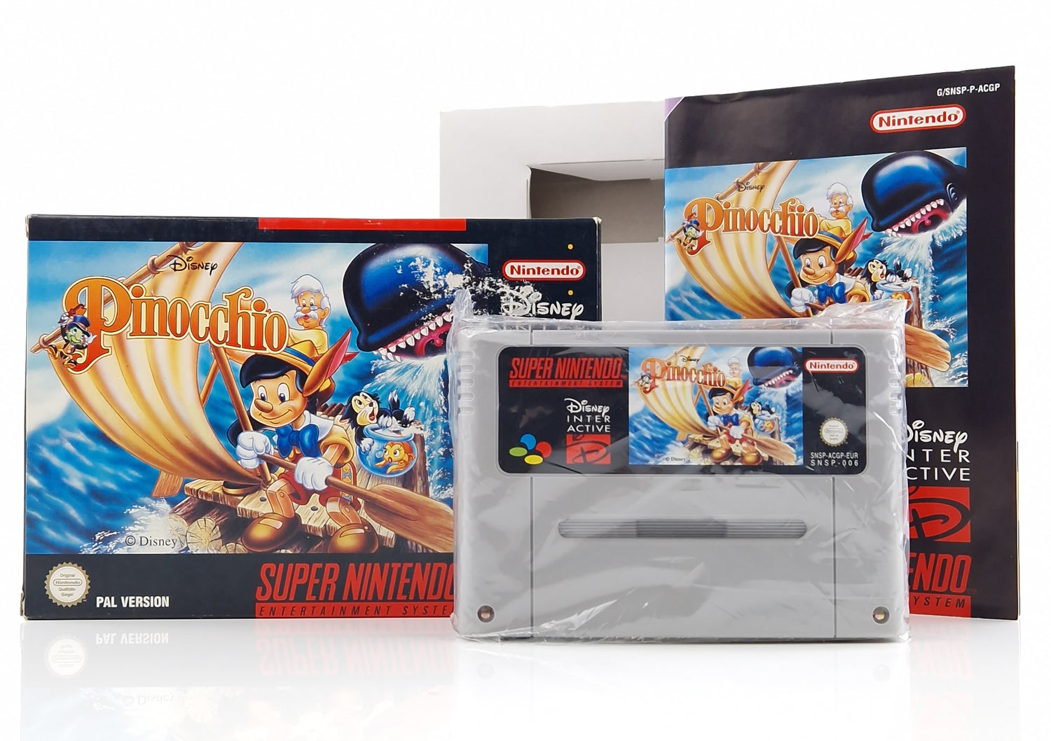 Super Nintendo Spiel : Disneys Pinocchio - SNES Modul Anleitung OVP PAL