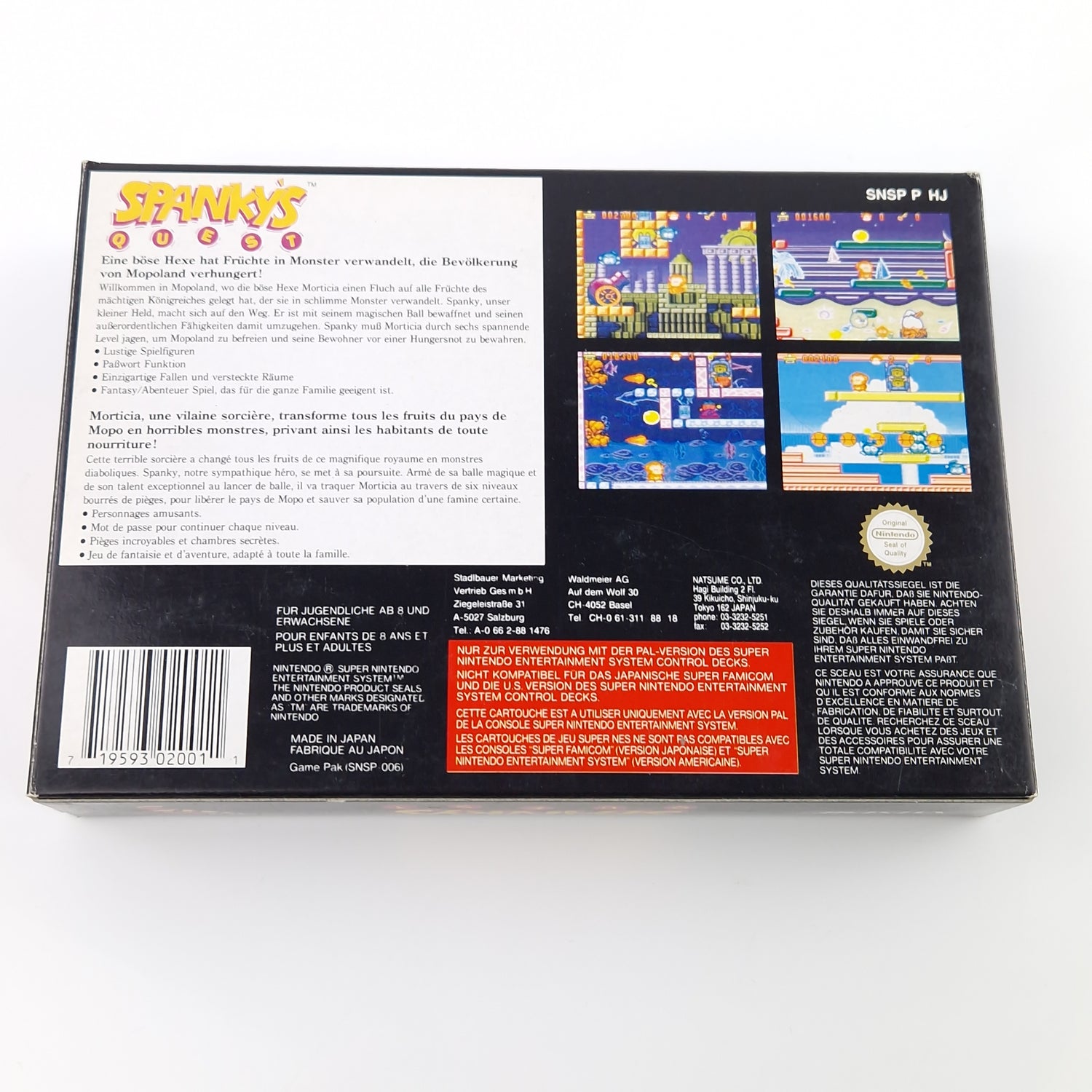 Super Nintendo Spiel : Spankys Quest - SNES Modul Anleitung OVP cib | PAL FRG