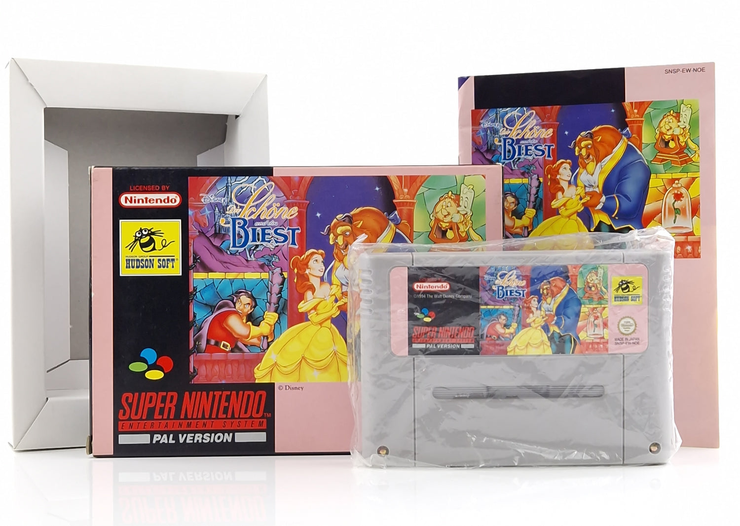 Super Nintendo Spiel Disney Die schöne und das Biest - SNES Modul Anleitung OVP