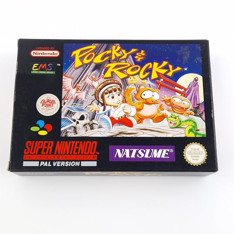 Super Nintendo Spiel : Pocky & Rocky - SNES Modul Anleitung OVP cib | PAL NOE