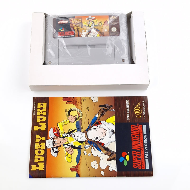 Super Nintendo Spiel : Lucky Luke - SNES Modul Anleitung OVP cib | PAL NOE