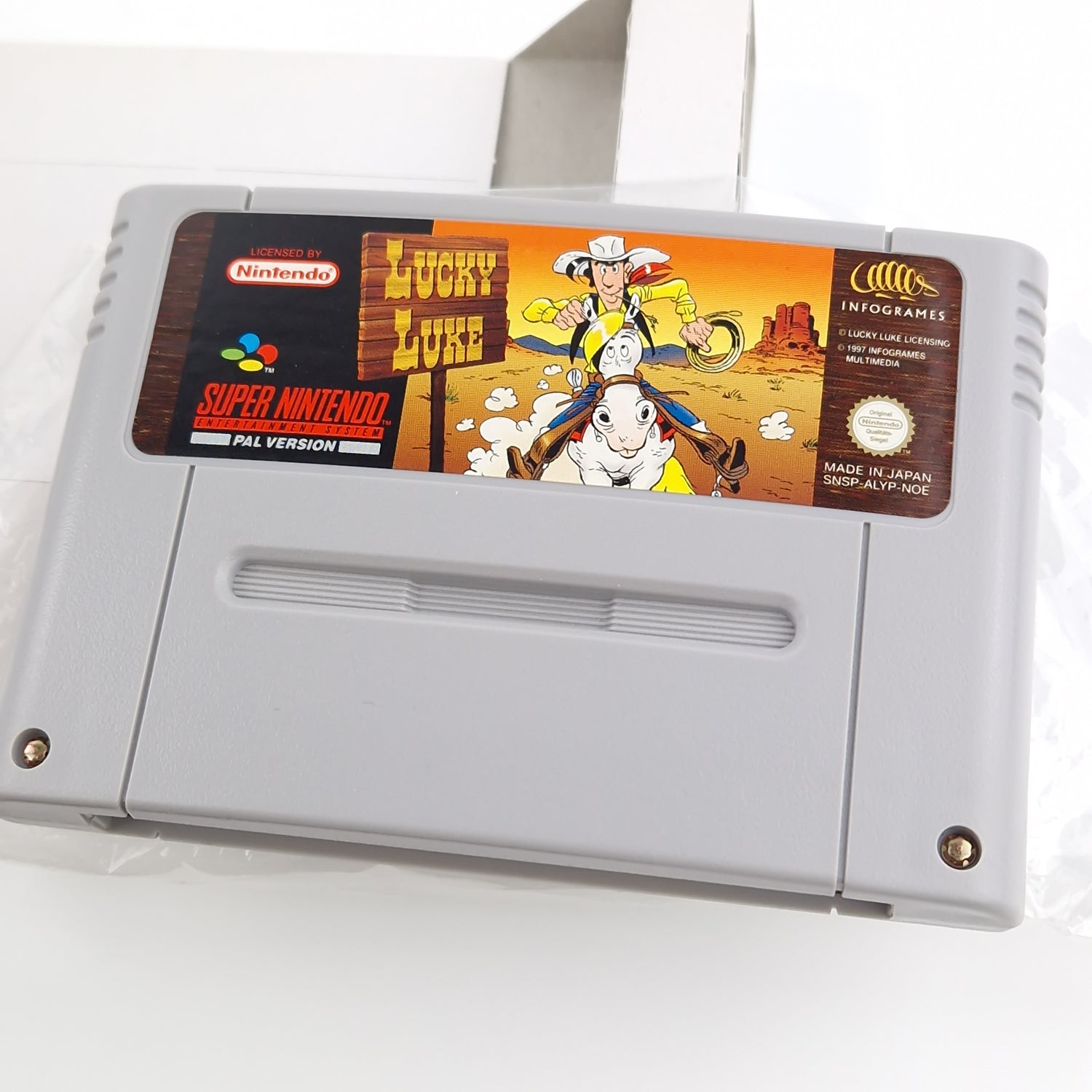 Super Nintendo Spiel : Lucky Luke - SNES Modul Anleitung OVP cib | PAL NOE