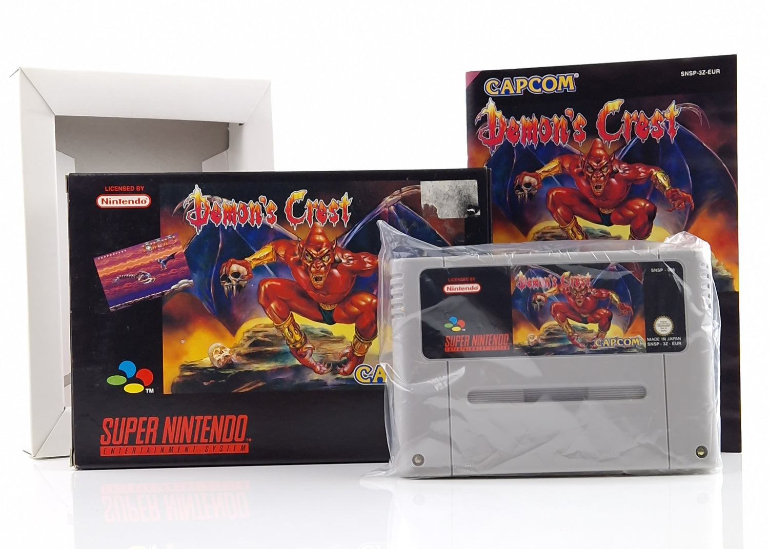 Super Nintendo Spiel : Demons Crest - SNES Modul Anleitung OVP cib | PAL EUR