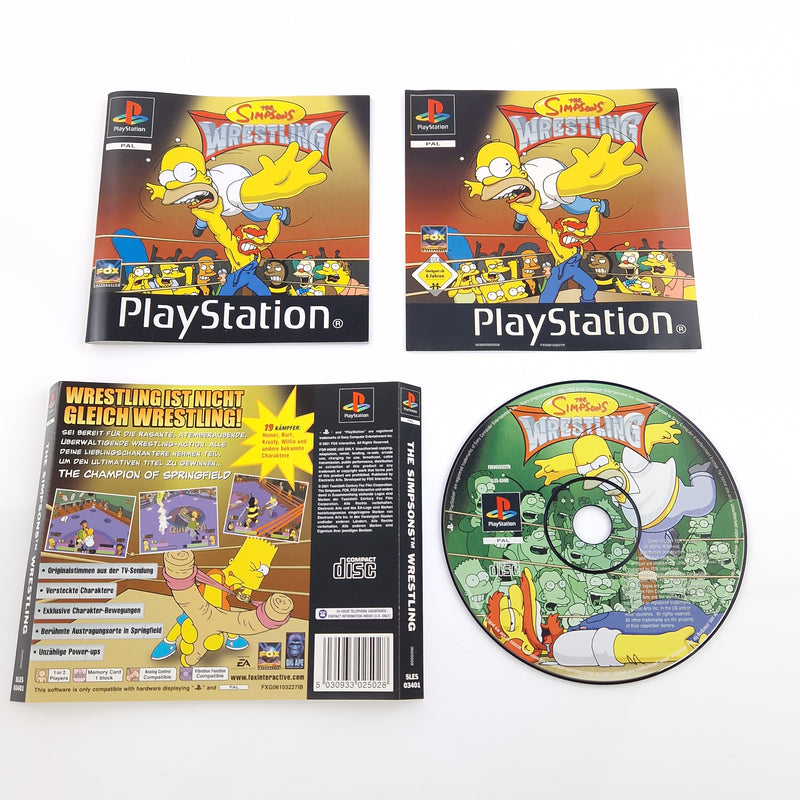 Playstation 1 Spiel : The Simpsons Wrestling - CD DISK Anleitung Cover PS1