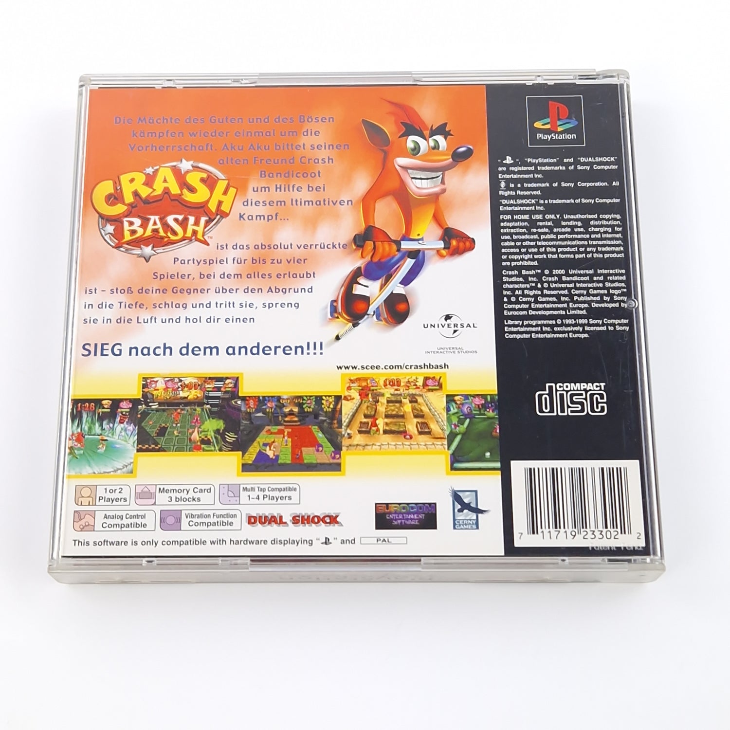 Playstation 1 Spiel : Crash Bash - Sony PS1 CD Anleitung OVP PAL C. Bandicoot