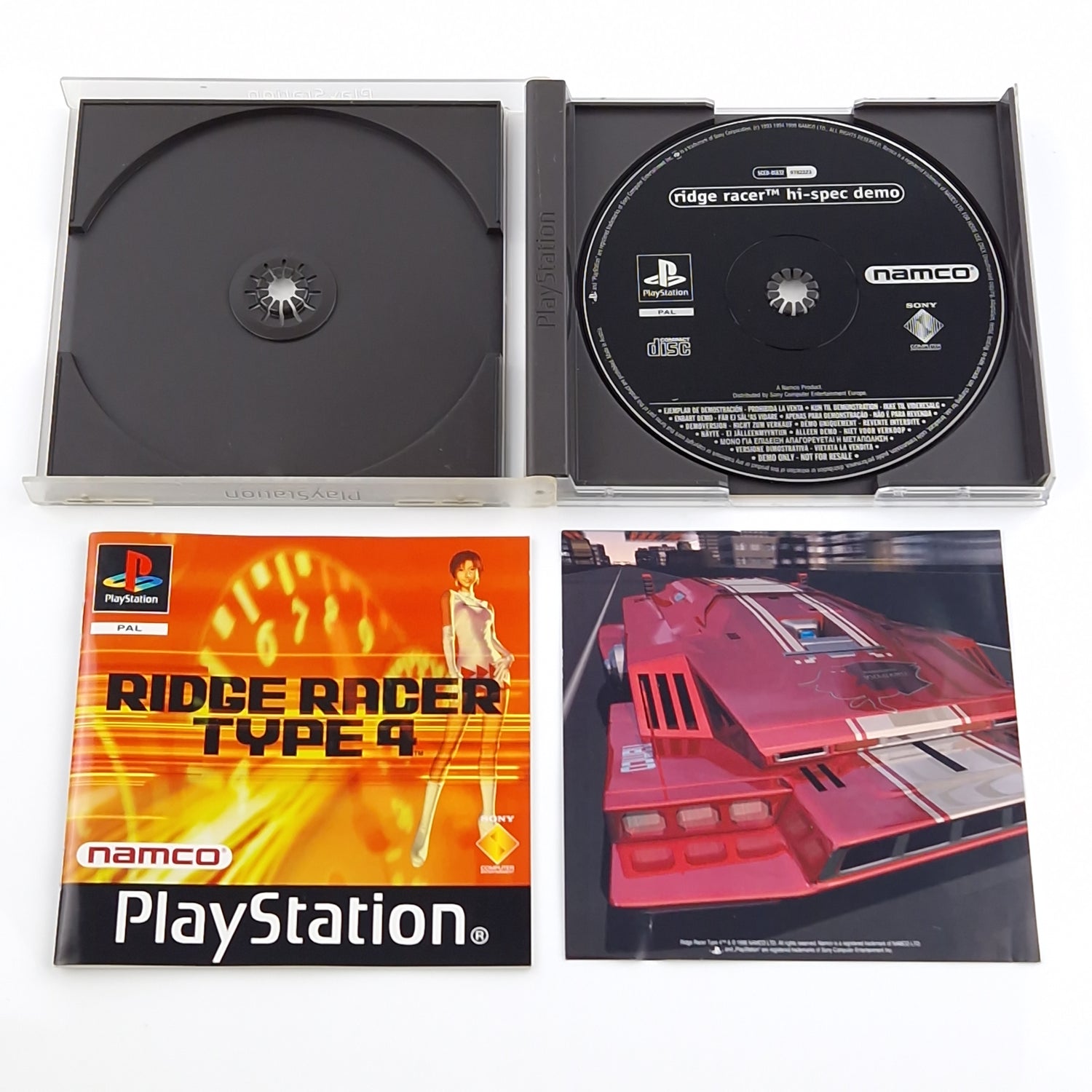 Playstation 1 Spiel : Ridge Racer Type 4 - KEIN SPIEL nur mit DEMO PS1 OVP PAL