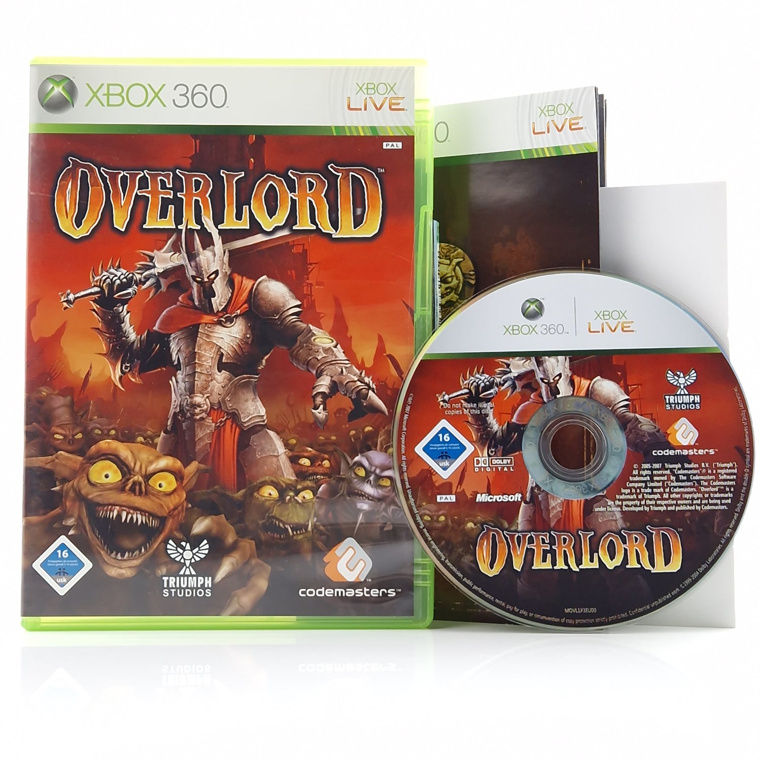 Xbox 360 Spiel : Overlord - CD Disk Anleitung OVP | Microsoft dt. PAL Version