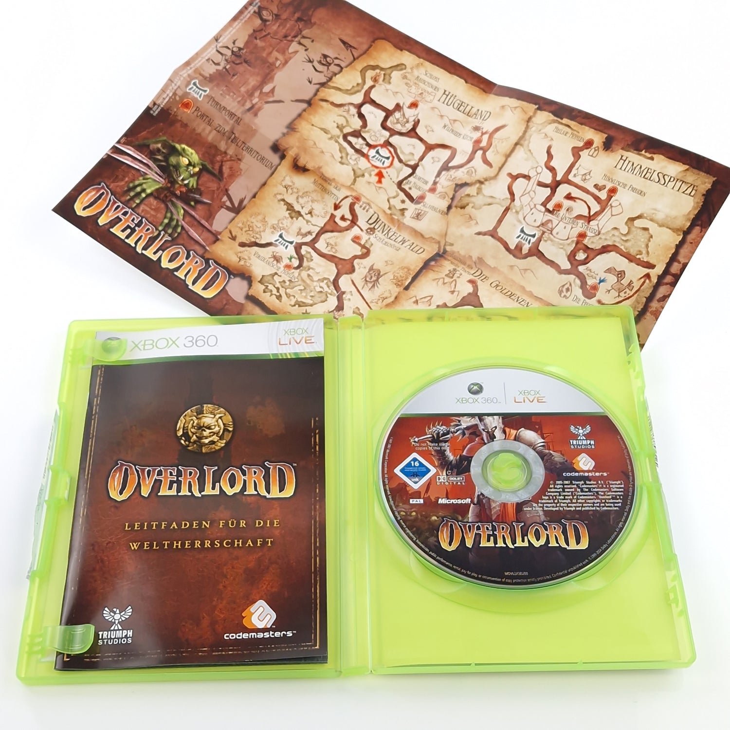 Xbox 360 Spiel : Overlord - CD Disk Anleitung OVP | Microsoft dt. PAL Version