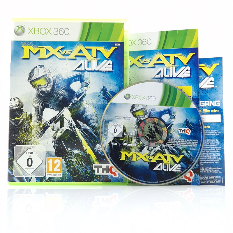 Xbox 360 Spiel : MX vs ATV Alive - CD Disk Anleitung OVP | Microsoft dt. PAL