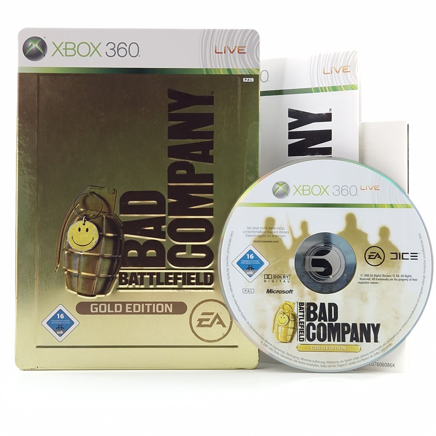 Xbox 360 Spiel : Battlefield Bad Company Gold Ed - CD Disk Anleitung OVP dt. PAL