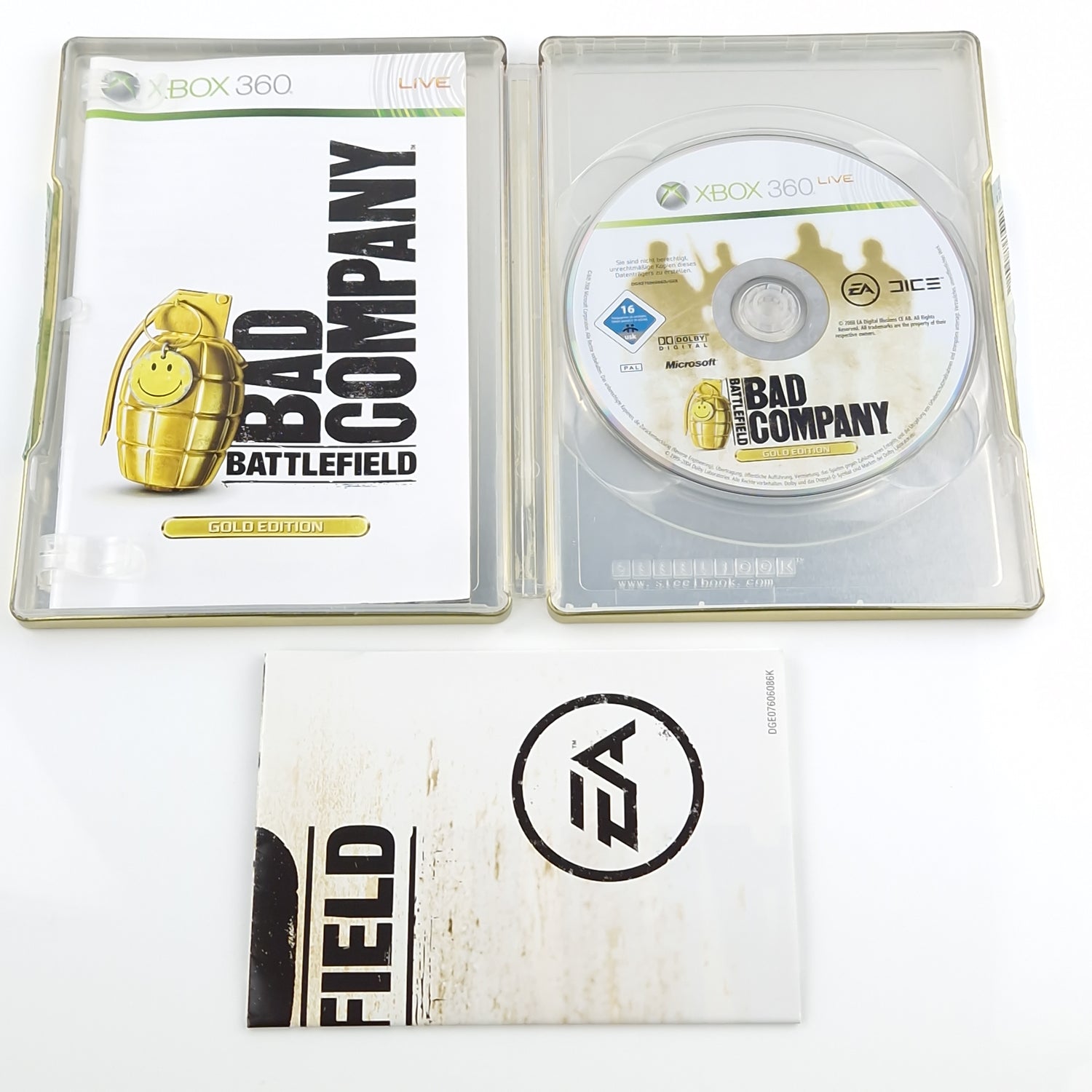 Xbox 360 Spiel : Battlefield Bad Company Gold Ed - CD Disk Anleitung OVP dt. PAL