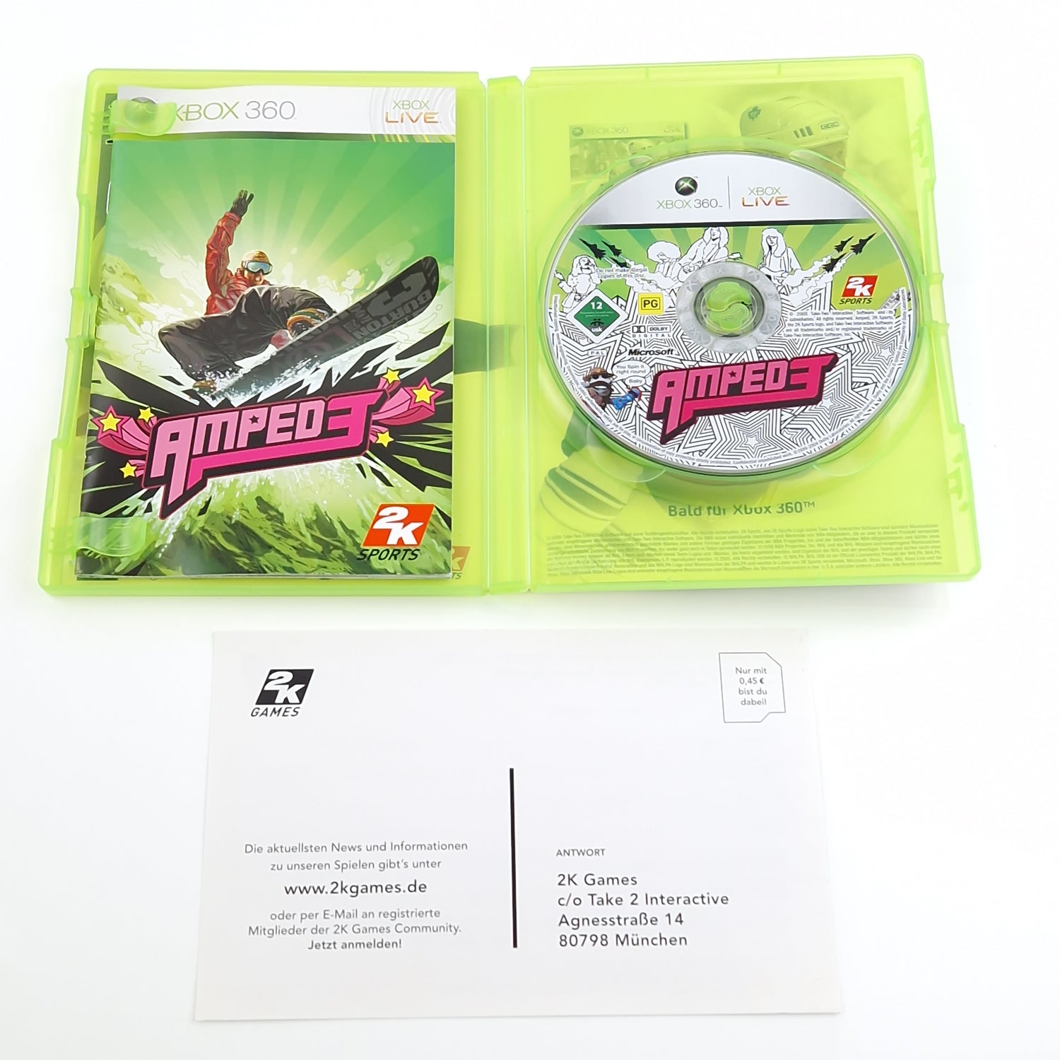 Xbox 360 Spiel : Amped 3 - CD Disk Anleitung OVP | Microsoft dt. PAL Snowboard