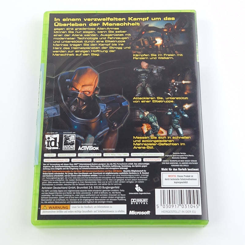 Xbox 360 Spiel : Quake 4 - CD Disk Anleitung OVP dt. PAL Microsoft