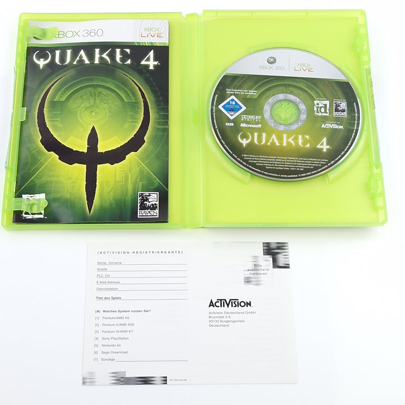 Xbox 360 Spiel : Quake 4 - CD Disk Anleitung OVP dt. PAL Microsoft