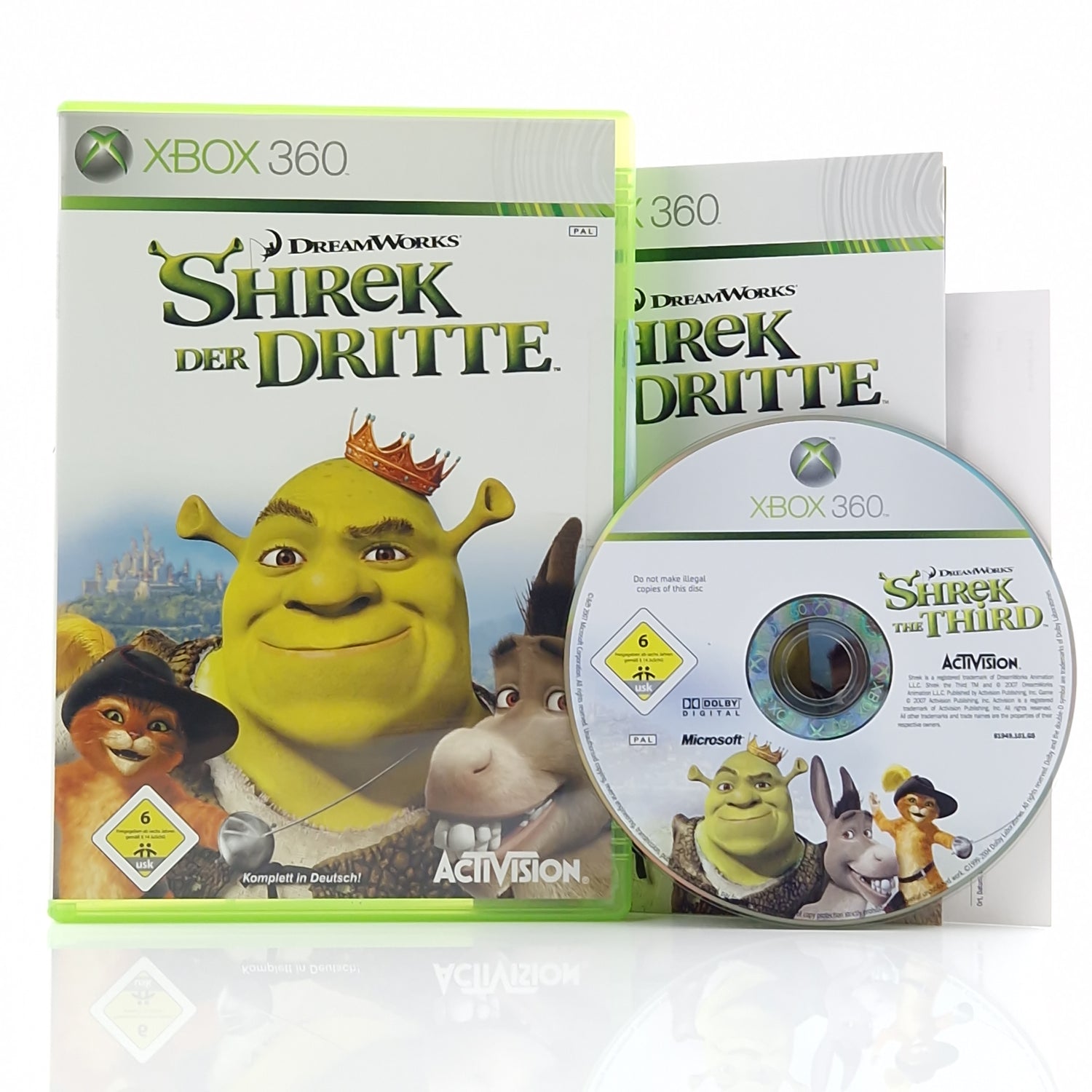 Xbox 360 Spiel : Shrek der Dritte - CD Disk Anleitung OVP dt. PAL Microsoft