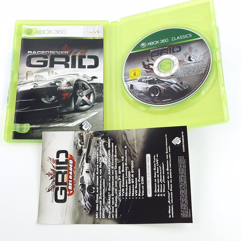 Xbox 360 Spiel : Racedriver Grid Reloaded - CD Disk Anleitung OVP dt. PAL