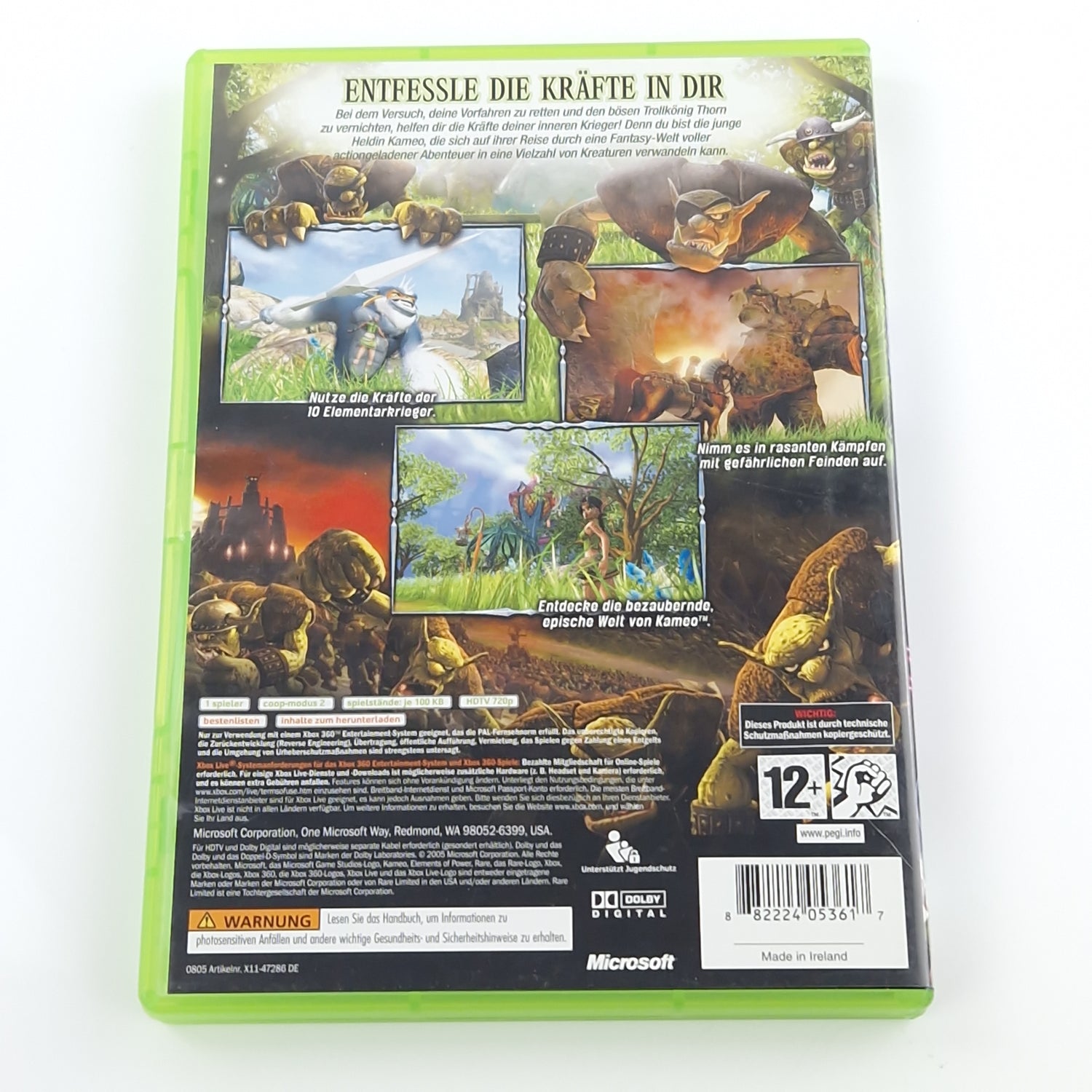 Xbox 360 Spiel : Kameo Elements of Power - CD Disk Anleitung OVP dt. PAL