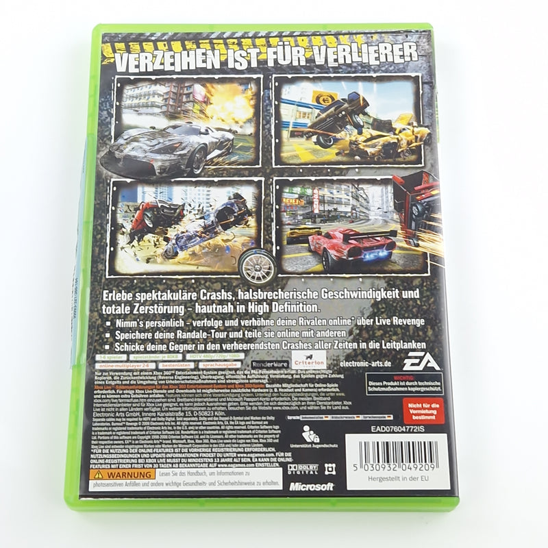 Xbox 360 Spiel : Burnout Revenge - CD Disk Anleitung OVP dt. PAL Autorennen