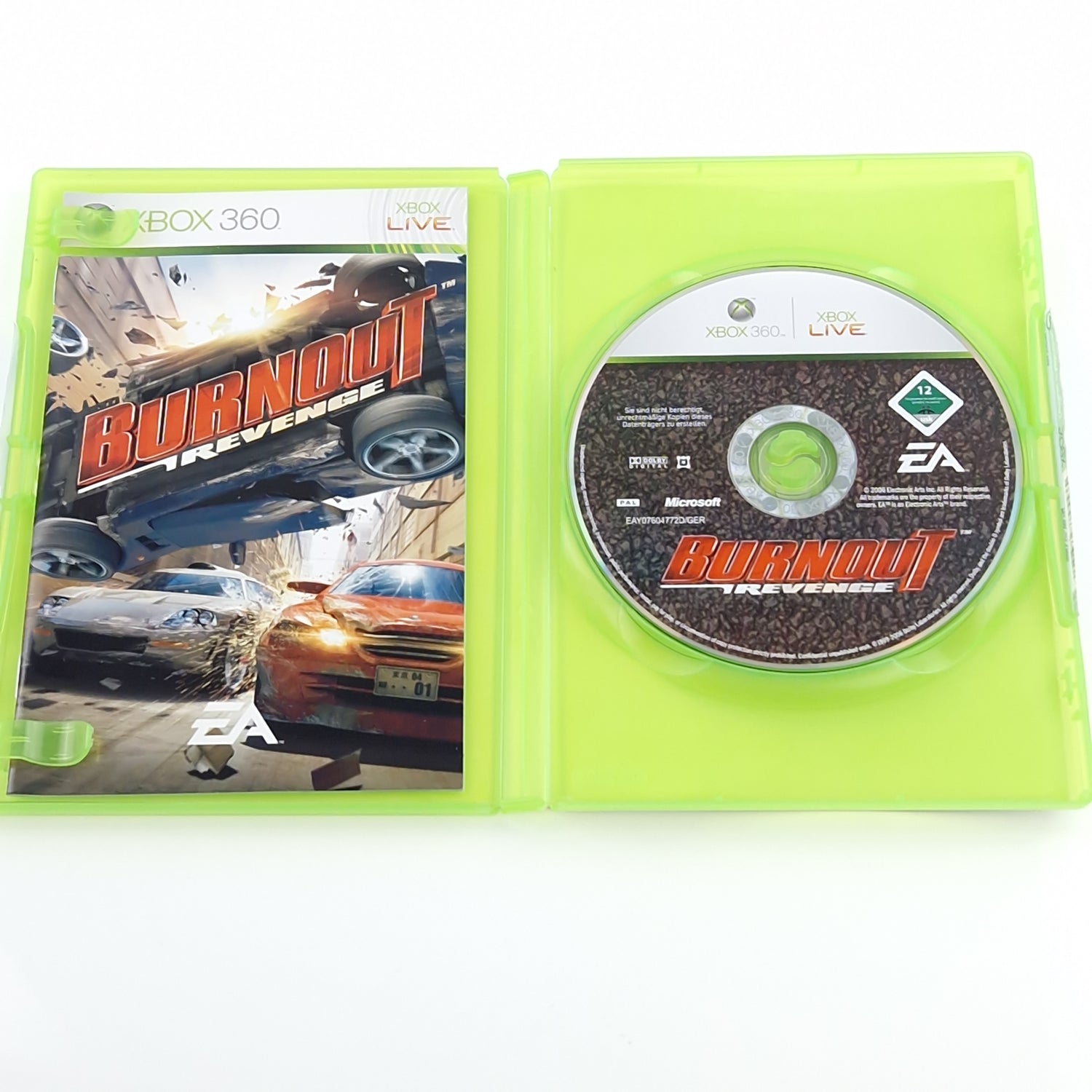 Xbox 360 Spiel : Burnout Revenge - CD Disk Anleitung OVP dt. PAL Autorennen