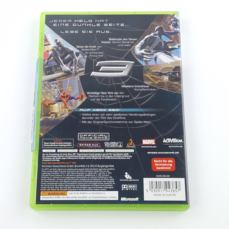 Xbox 360 Spiel : Spider-Man 3 - CD Disk Anleitung OVP dt. PAL