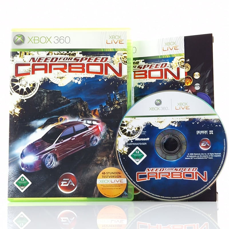 Xbox 360 Spiel : Need for Speed Carbon - CD Disk Anleitung OVP dt. PAL Microsoft