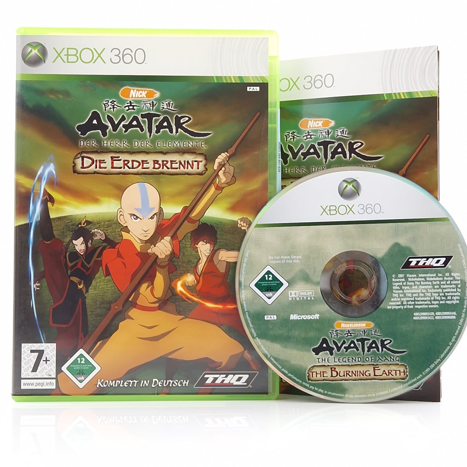 Xbox 360 Spiel : Avatar Der Herr der Elemente Die Erde Brennt - CD Anleitung OVP