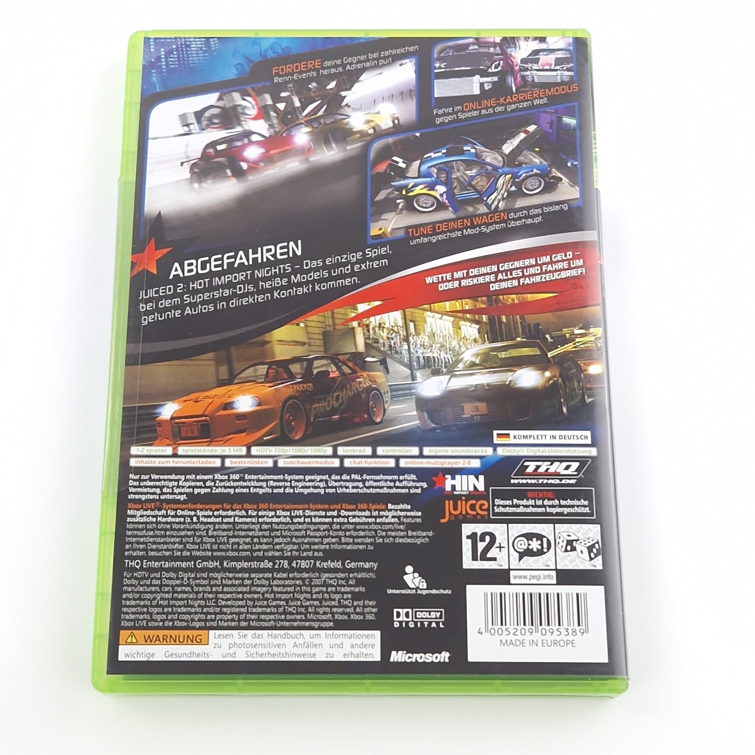 Xbox 360 Spiel : Juiced 2 Hot Import Nights - CD Anleitung OVP Autorennen