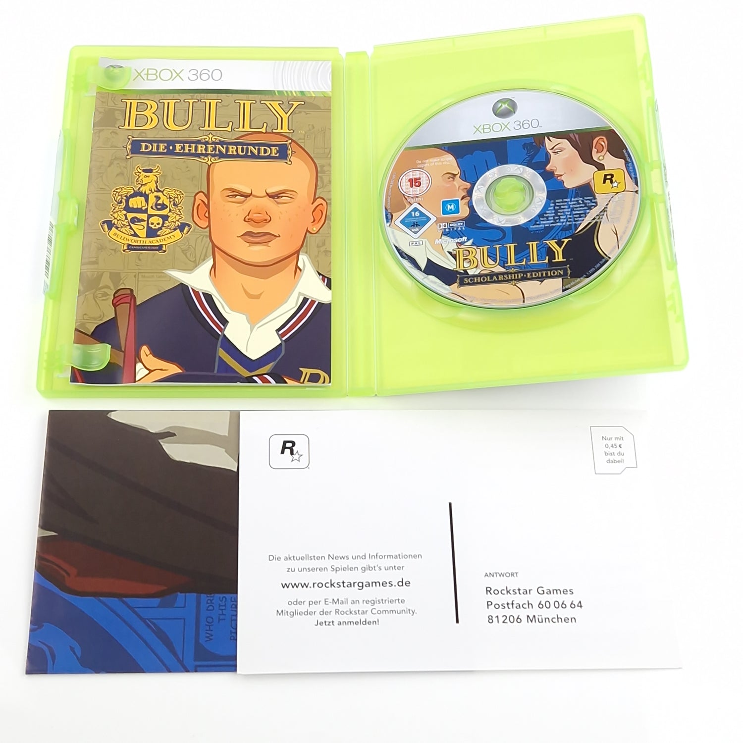 Xbox 360 Spiel : Bully die Ehrenrunde - CD Disk Anleitung OVP PAL