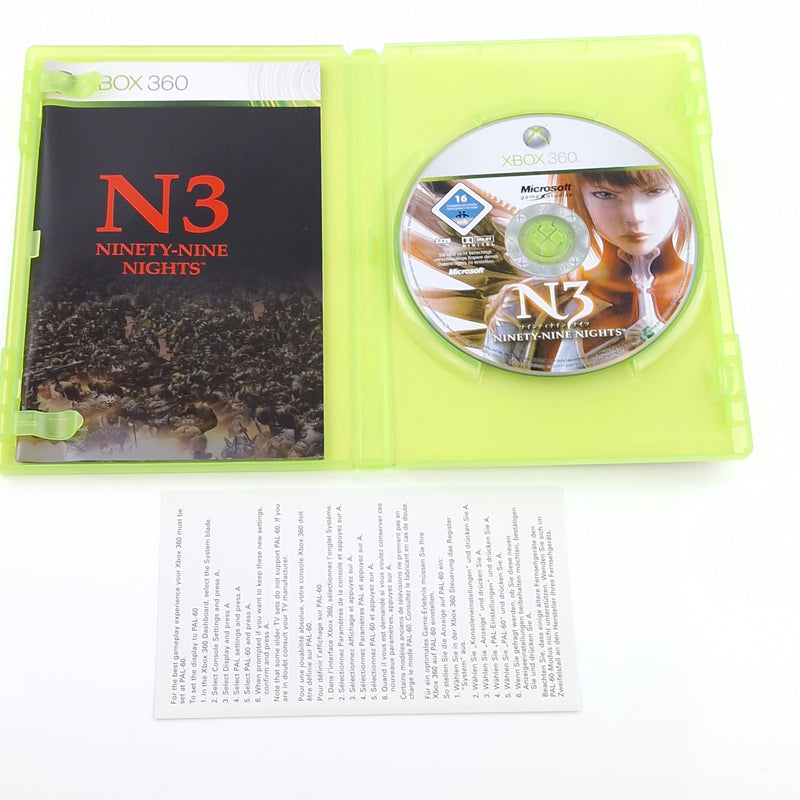 Xbox 360 Spiel : N3 Ninety-Nine Nights - CD Disk Anleitung OVP PAL