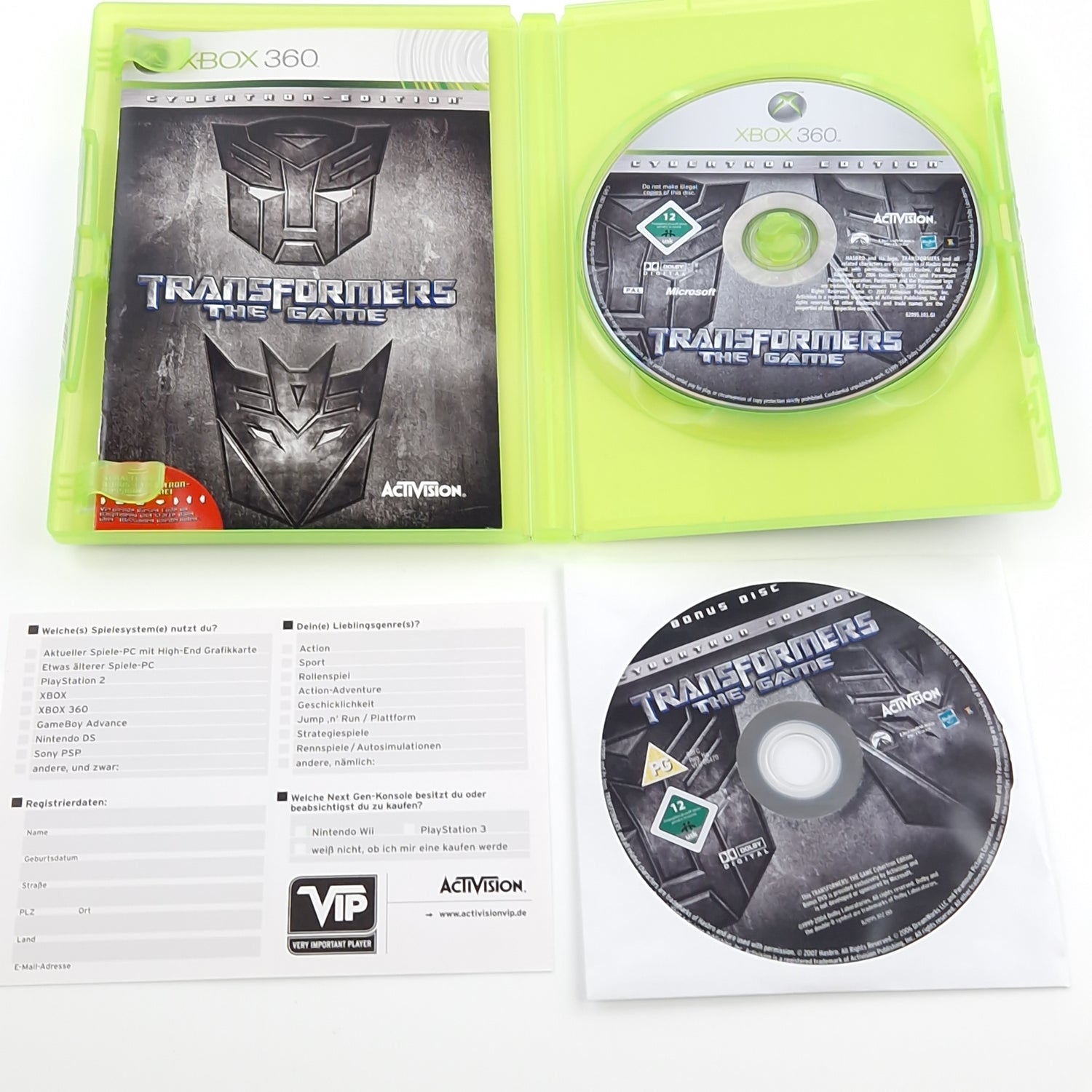 Xbox 360 Spiel : Transformers The Game Cybertron Edition - CD Disk Anleitung OVP