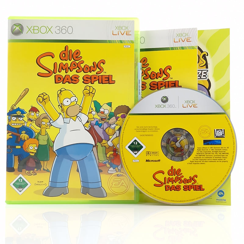 Xbox 360 Spiel : Die Simpsons Das Spiel - CD Disk Anleitung OVP PAL