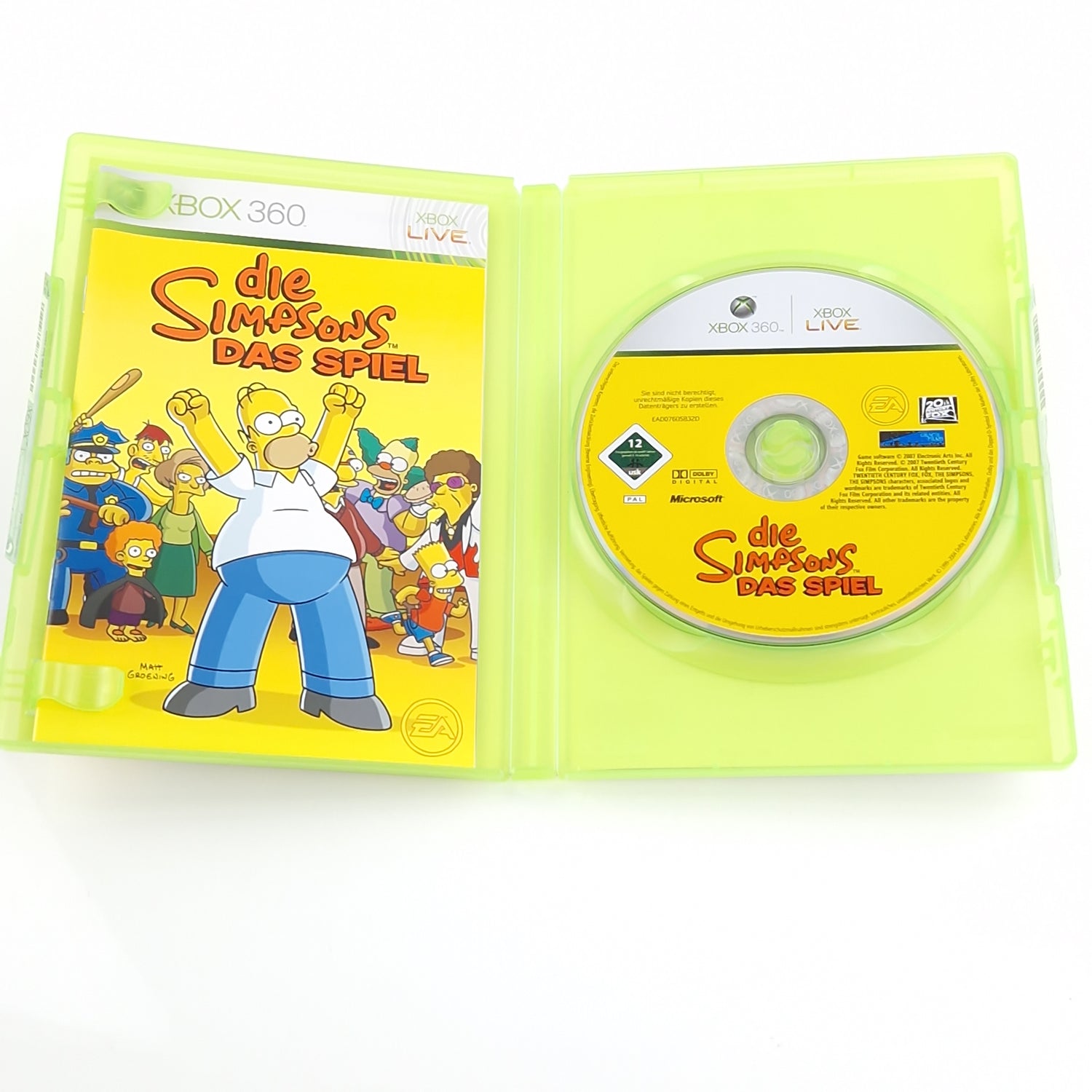 Xbox 360 Spiel : Die Simpsons Das Spiel - CD Disk Anleitung OVP PAL