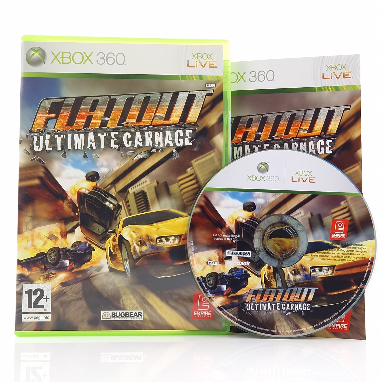 Xbox 360 Spiel : Flatout Ultimate Carnage - CD Anleitung OVP PAL Microsoft