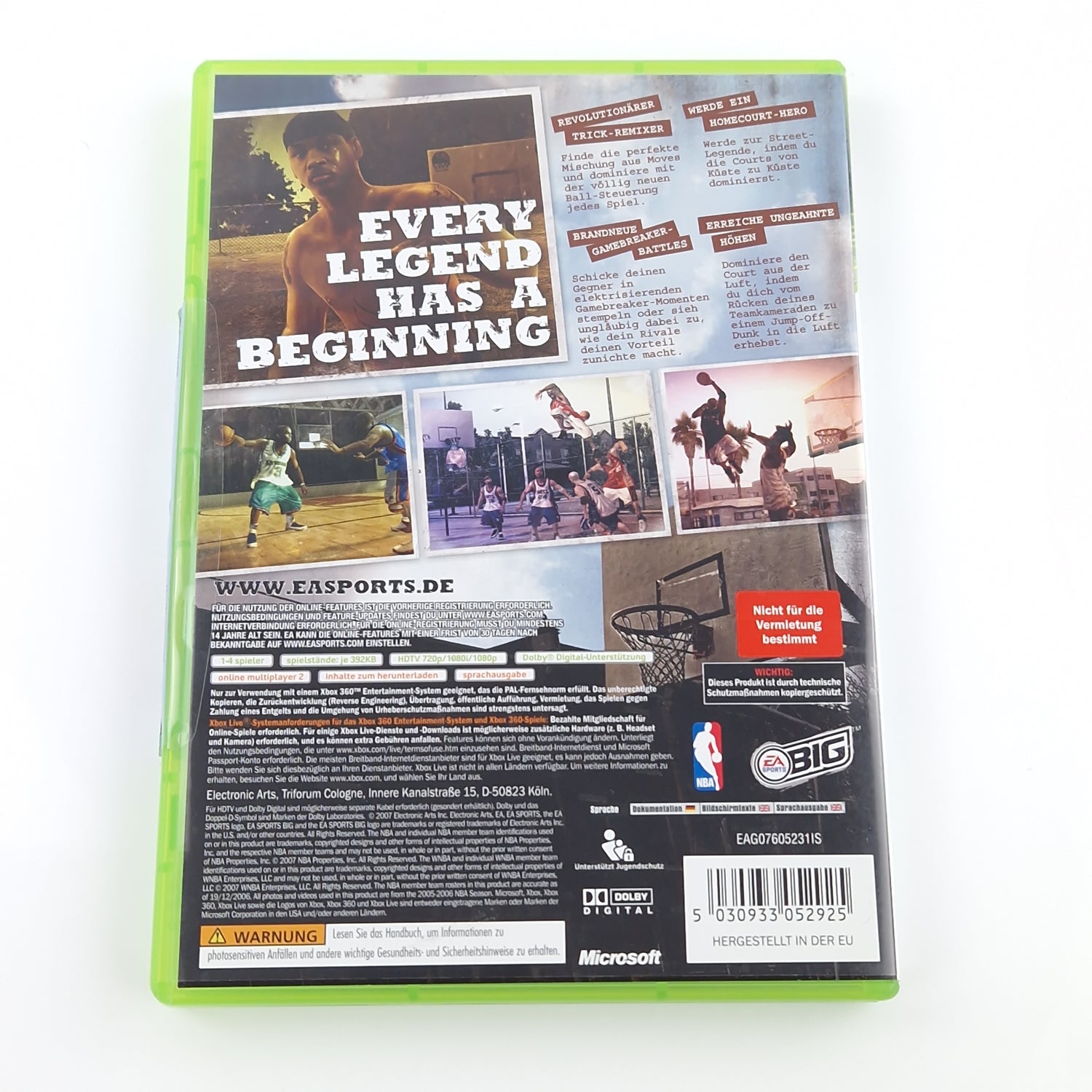 Xbox 360 Spiel : Street Homecourt - CD Anleitung OVP PAL Microsoft Basketball