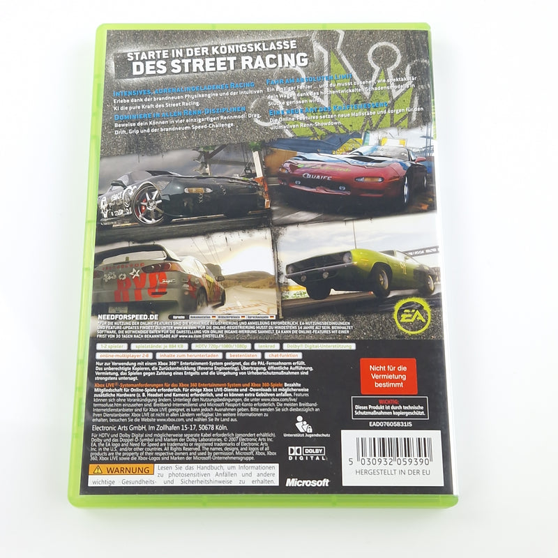 Xbox 360 Spiel : Need for Speed Pro Street - CD Anleitung OVP PAL Microsoft