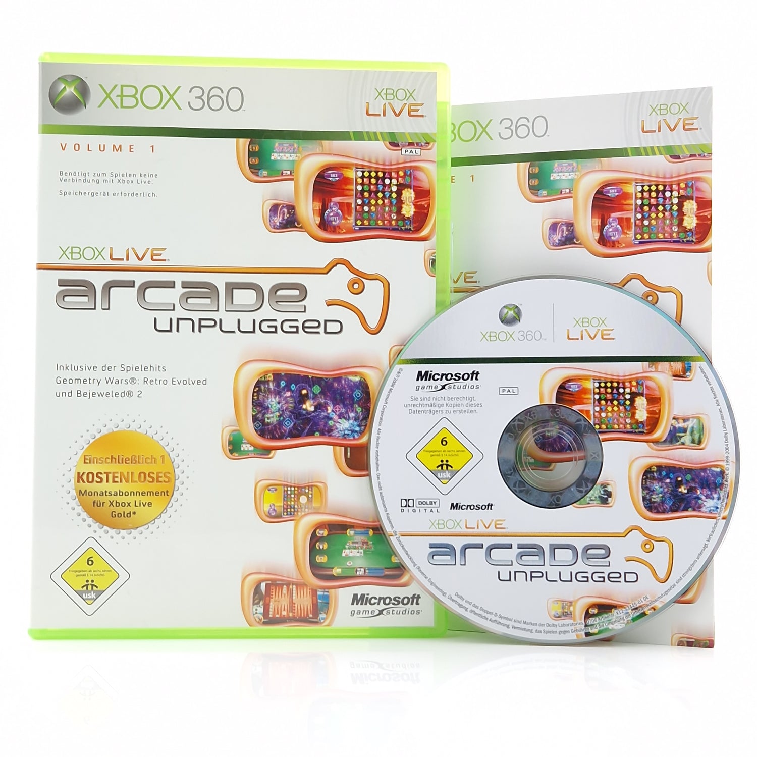 Xbox 360 Spiel : Arcade Unplugged - CD Anleitung OVP PAL / Microsoft PAL