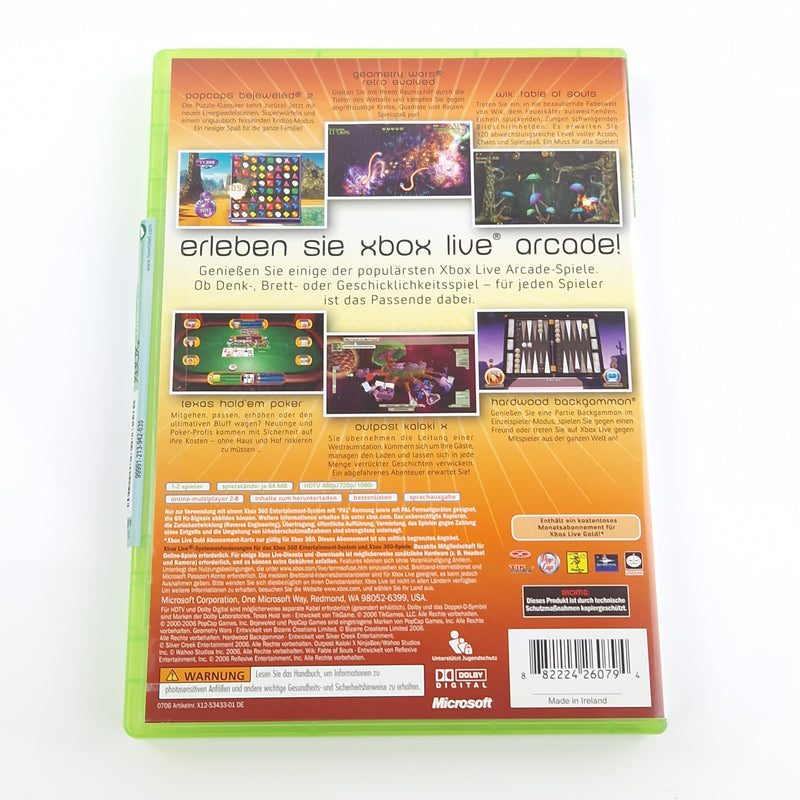 Xbox 360 Spiel : Arcade Unplugged - CD Anleitung OVP PAL / Microsoft PAL