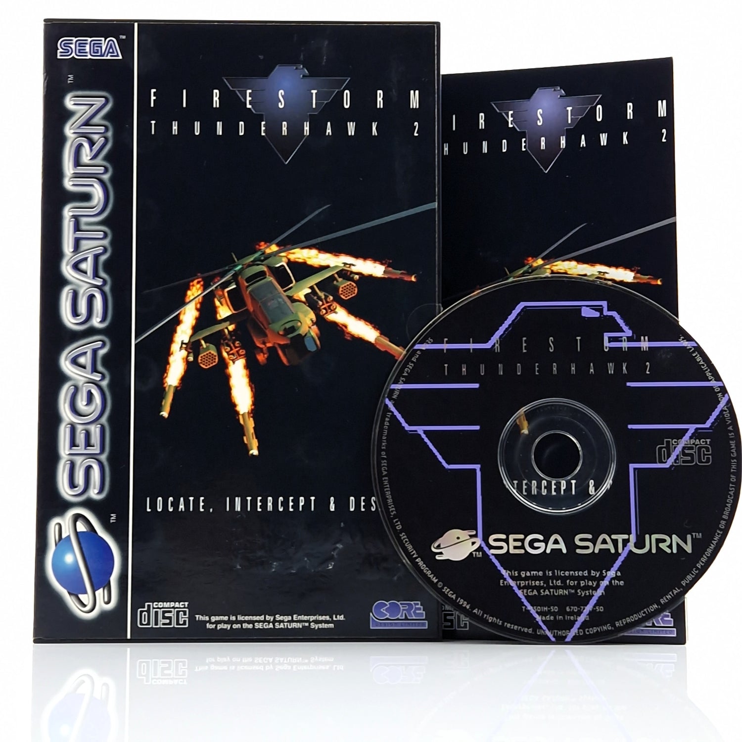 Sega Saturn Spiel : Firestorm Thunderhawk 2  - CD Disk OVP Anleitung PAL