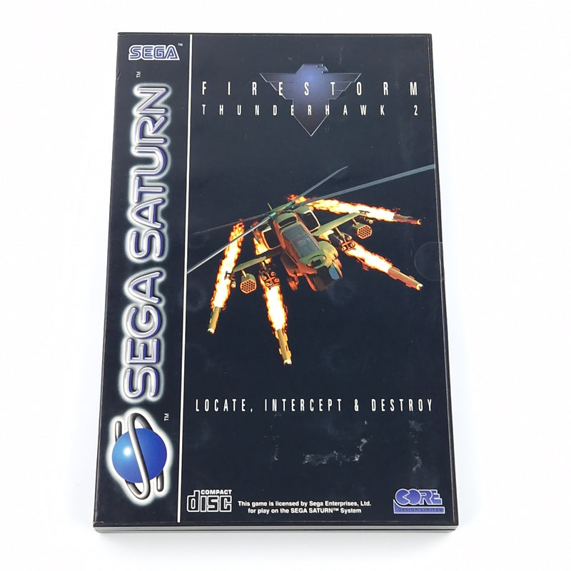 Sega Saturn Spiel : Firestorm Thunderhawk 2  - CD Disk OVP Anleitung PAL