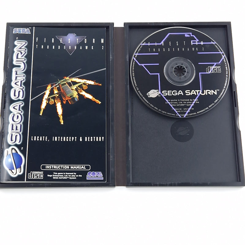 Sega Saturn Spiel : Firestorm Thunderhawk 2  - CD Disk OVP Anleitung PAL