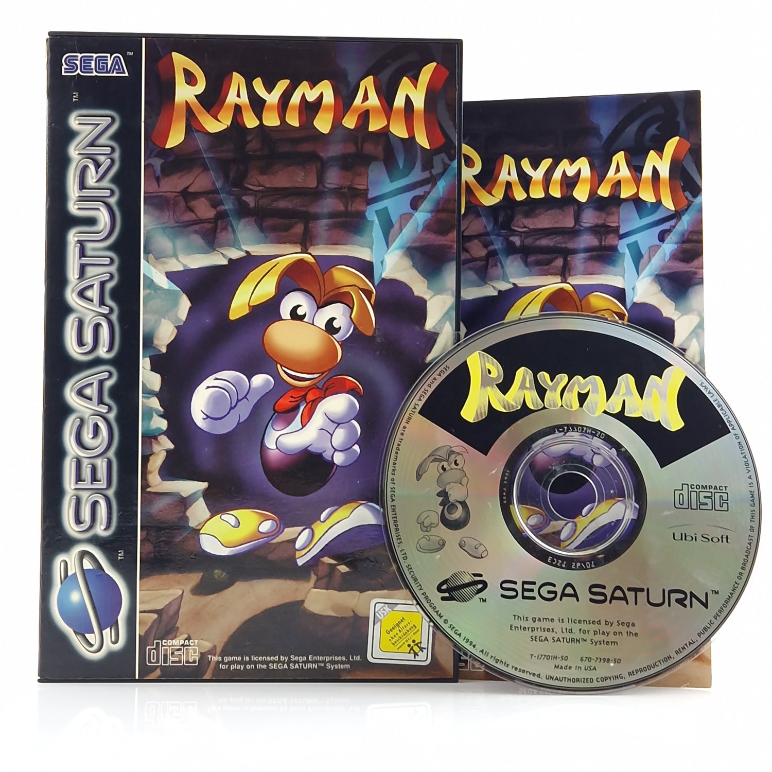 Sega Saturn Spiel : Rayman - CD Disk OVP Anleitung PAL