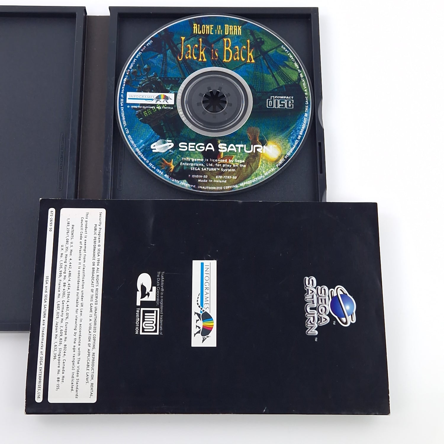 Sega Saturn Spiel : Alone in the Dark Jack is Back - CD Disk OVP Anleitung PAL