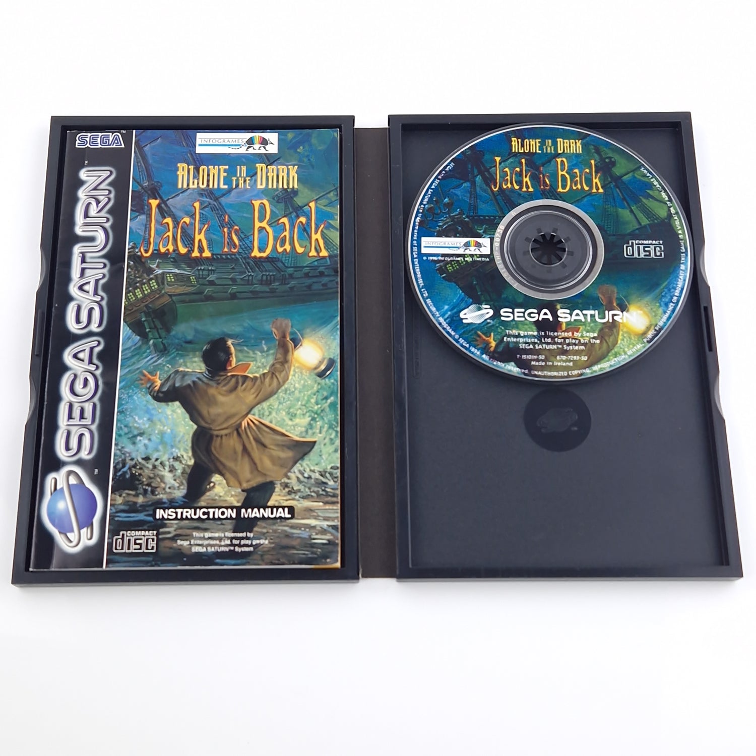 Sega Saturn Spiel : Alone in the Dark Jack is Back - CD Disk OVP Anleitung PAL