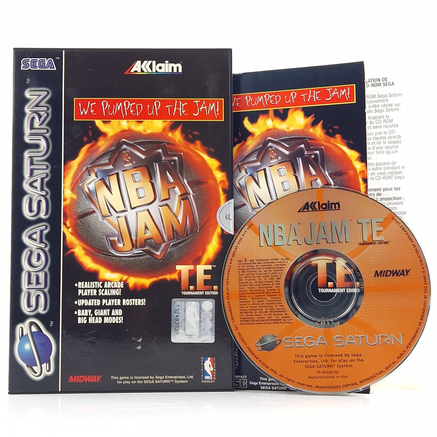 Sega Saturn Spiel : NBA JAM T.E. Tournament Edition - CD Disk OVP Anleitung PAL