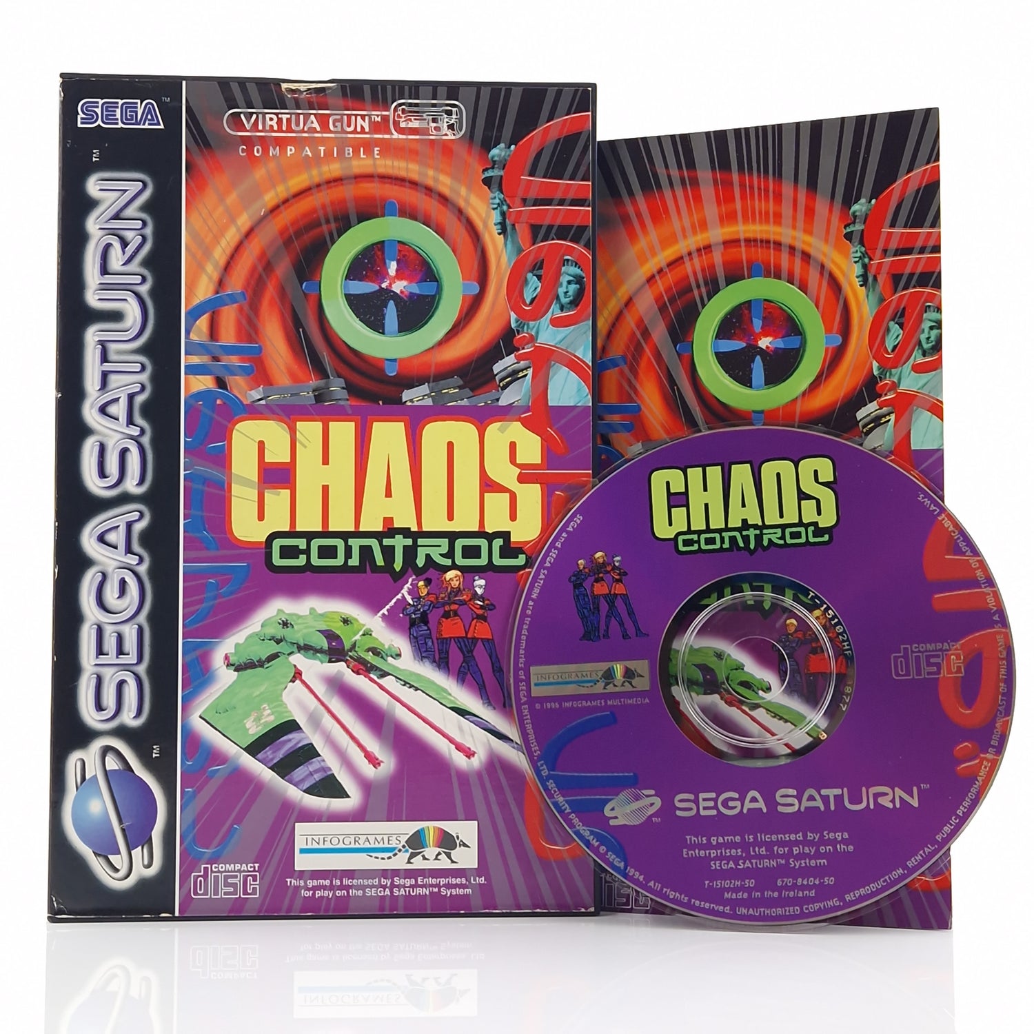 Sega Saturn Spiel : Chaos Control - CD Disk Anleitung OVP | PAL Game